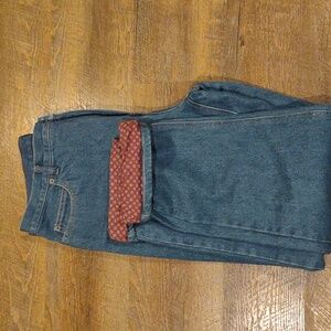 Lands' End Women's 16 Original Fit Traditional Waist‎ Tapered Leg Cotton Jeans